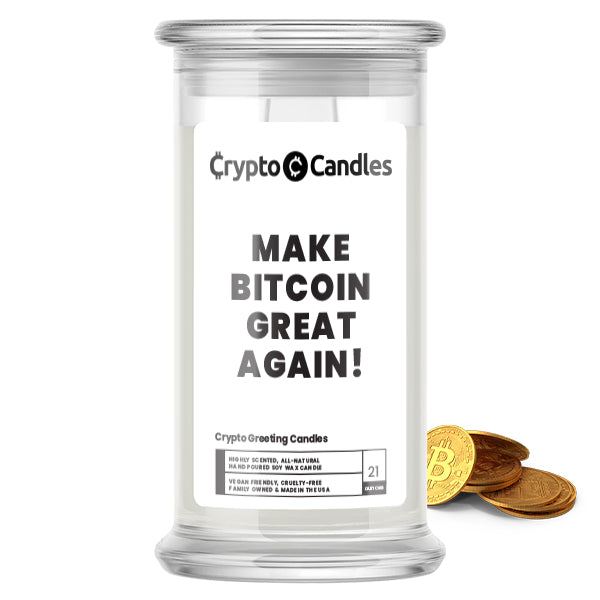 Make Bitcoin Great Again! Crypto Greeting Candles
