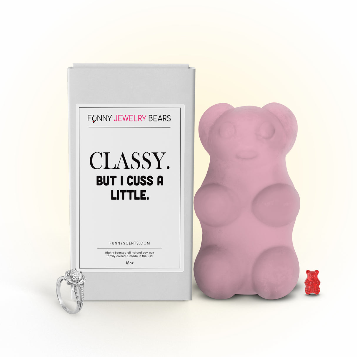 Classy. But I Cuss a Little. Funny Jewelry Bear Wax Melts