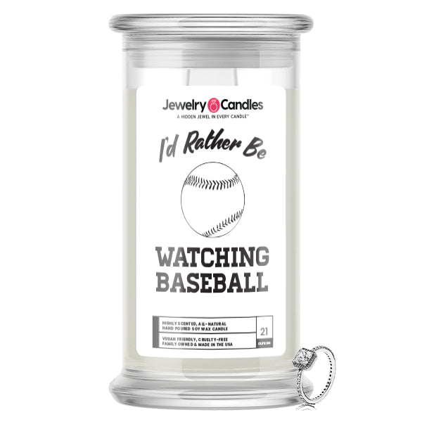 I'd rather be Watching Baseball Jewelry Candles