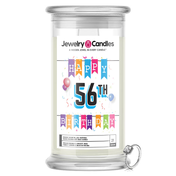 Happy 56th Birthday Jewelry Candle