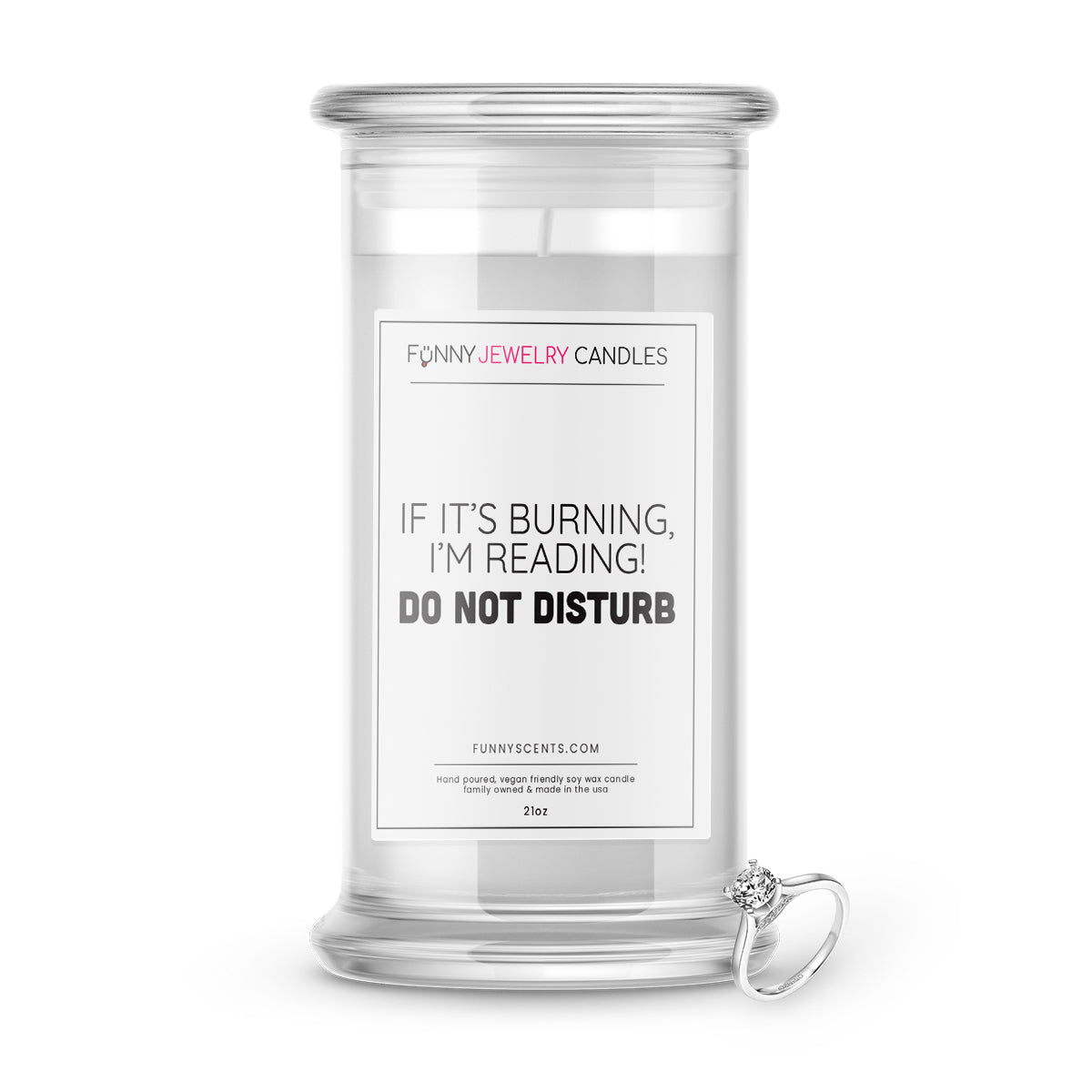 If It's Burning, I'm Reading! Do not Disturb Jewelry Funny Candles