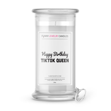 happy birthday tiktok queen jewelry funny candle