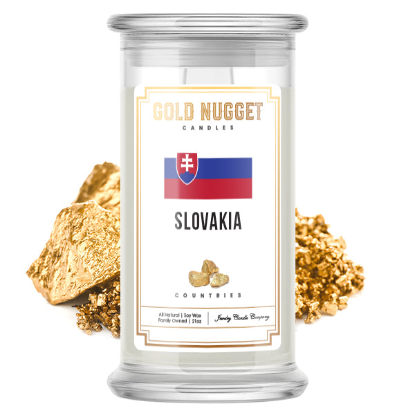 Slovakia Countries Gold Nugget Candles
