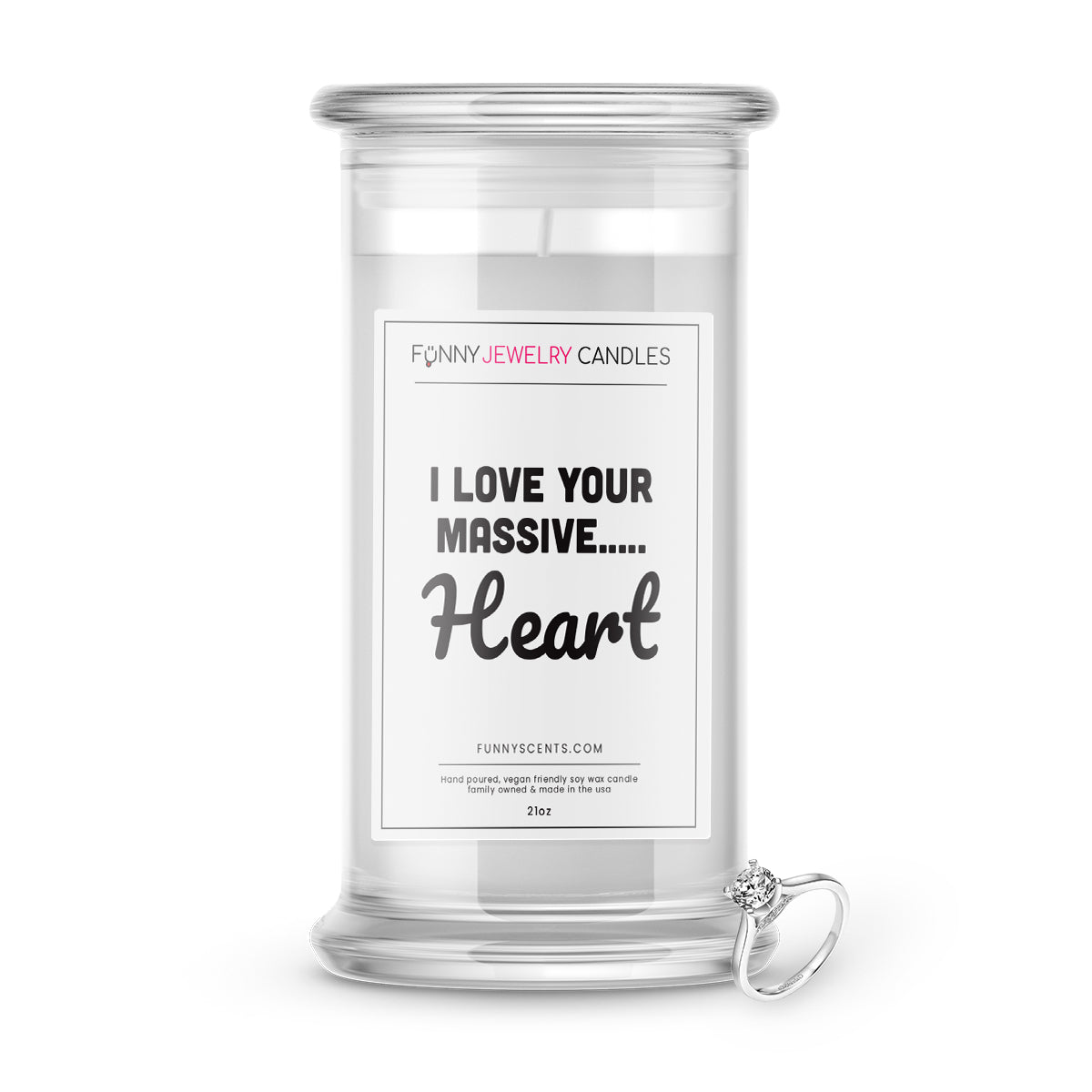 I Love Your Massive… Heart Jewelry Funny Candles