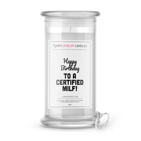 happy birthday milk jewelry funny candle