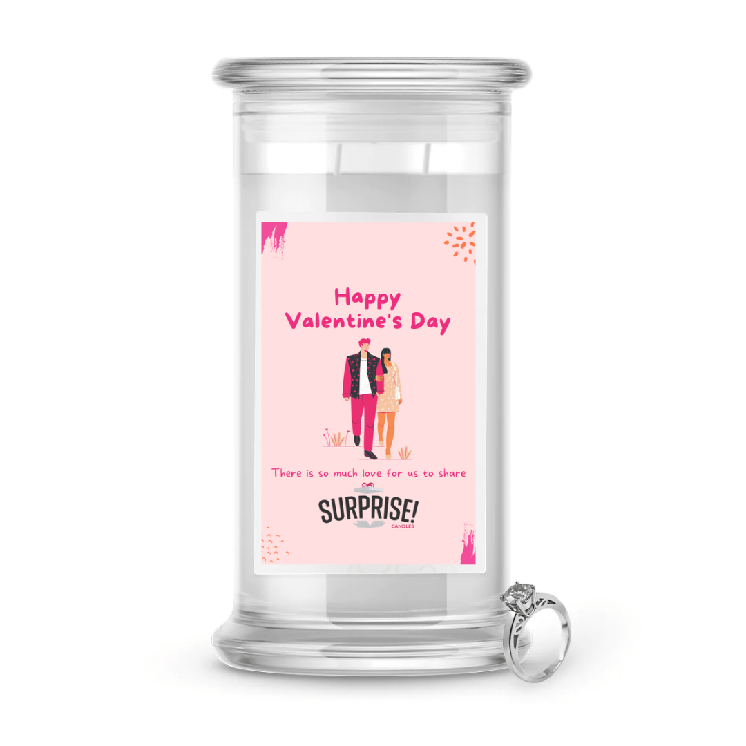 Happy Valentine's  Day | Valentine's Day Surprise Jewelry Candles