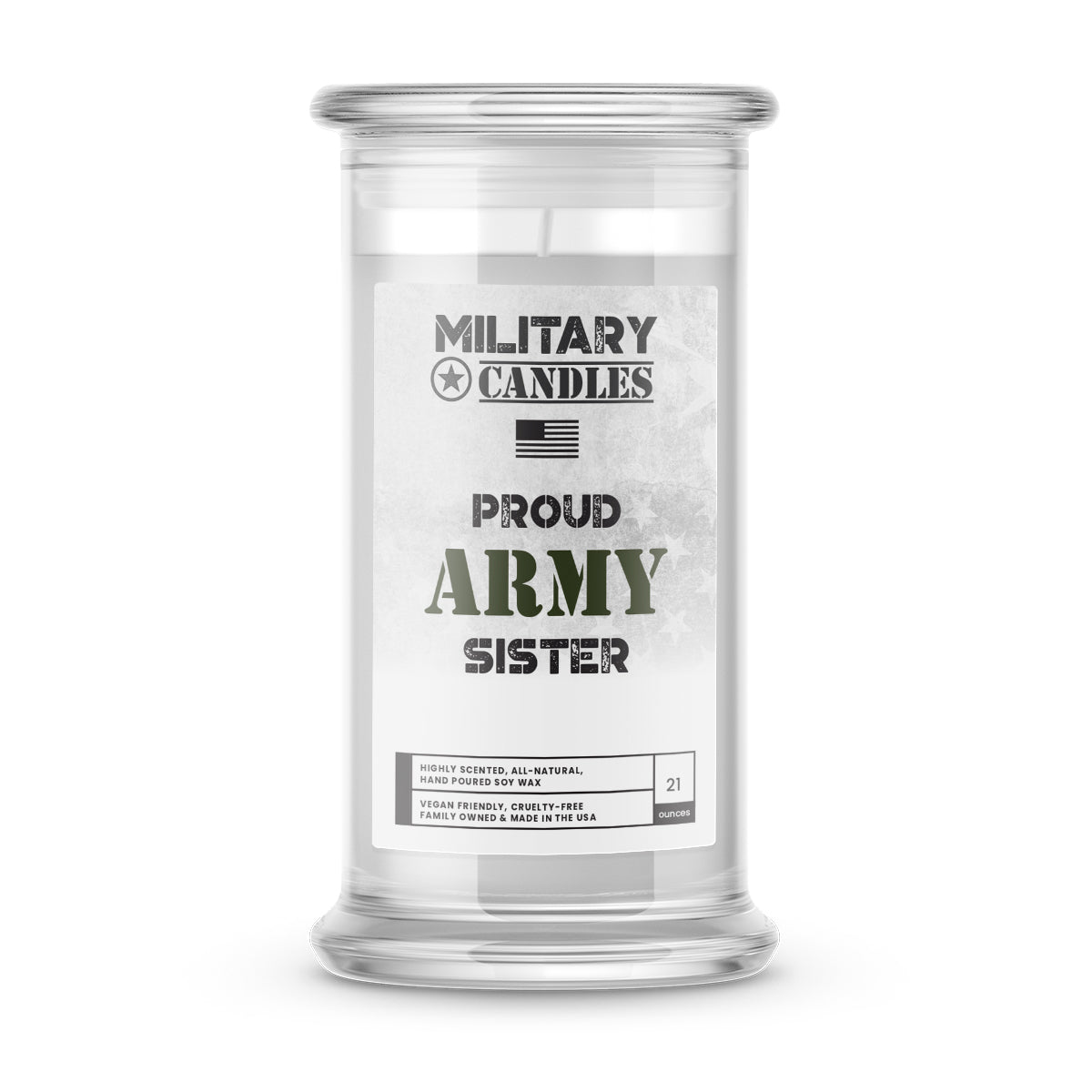 Proud ARMY Sister | Military Candles