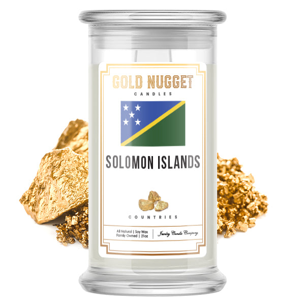 Solomon Islands Countries Gold Nugget Candles