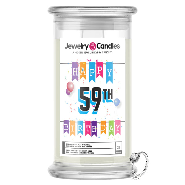 Happy 59th Birthday Jewelry Candle