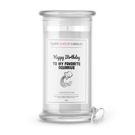 happy birthday aquarius jewelry funny candle