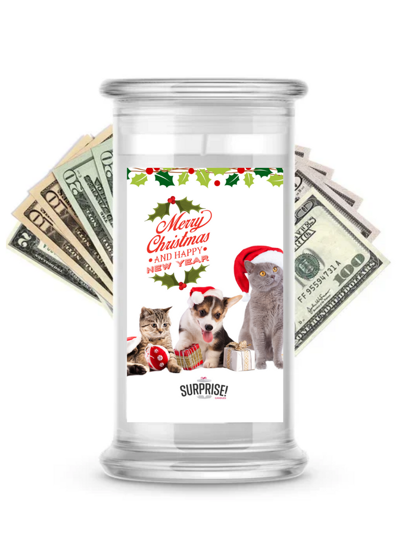 Merry Christmas and Happy New Year | Christmas Surprise Cash Candles