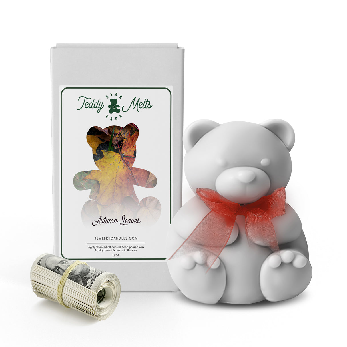 Autumn Leaves Cash Money GIANT Teddy Bear Wax Melts