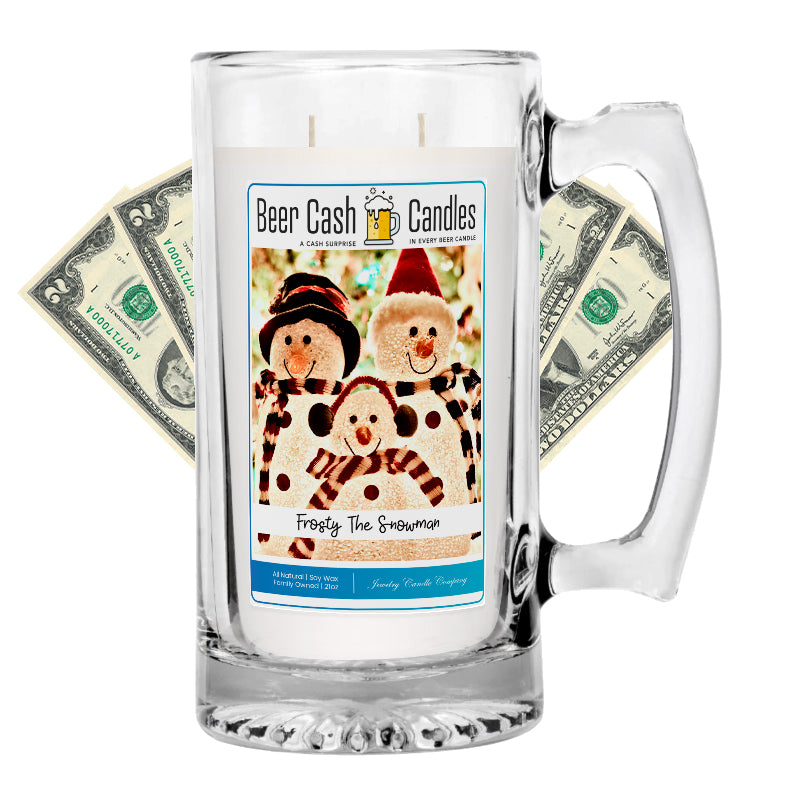 Frosty The Snowman Cash Beer Candle