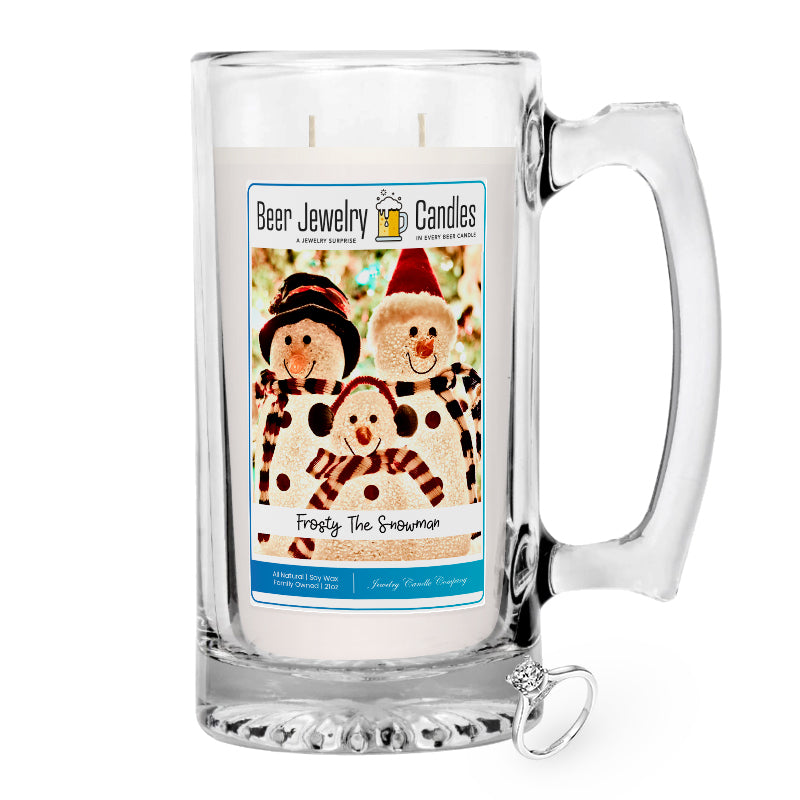 Frosty The Snowman Jewelry Beer Candle