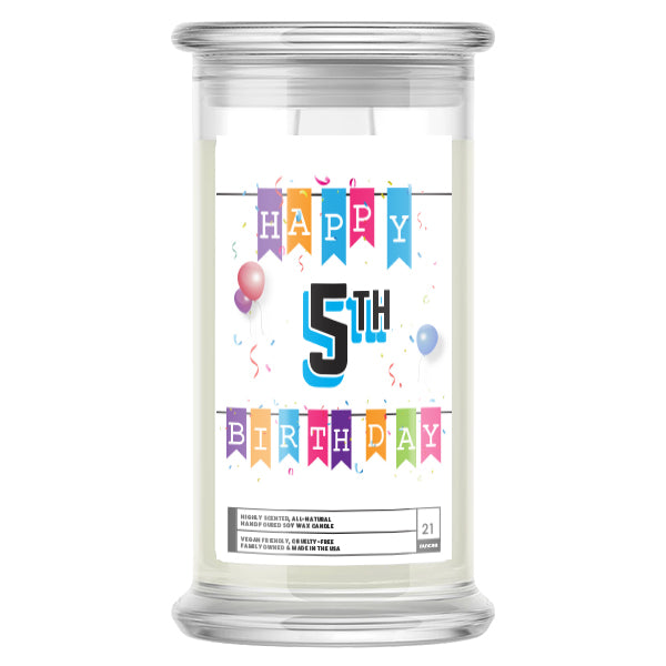 Happy 5th Birthday Candle