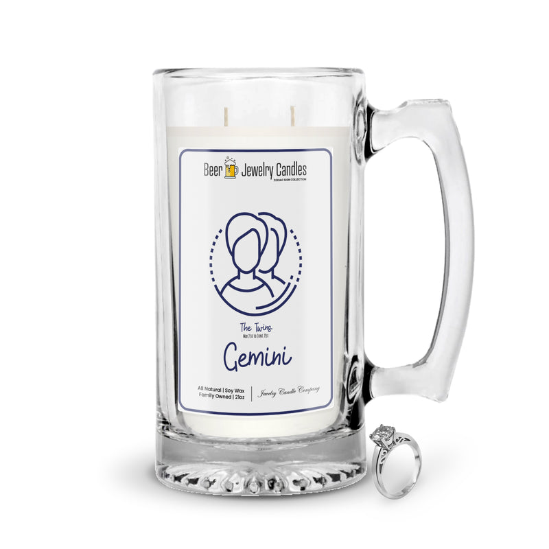 Gemini Beer Jewelry Candles | Zodiac Sign Collections
