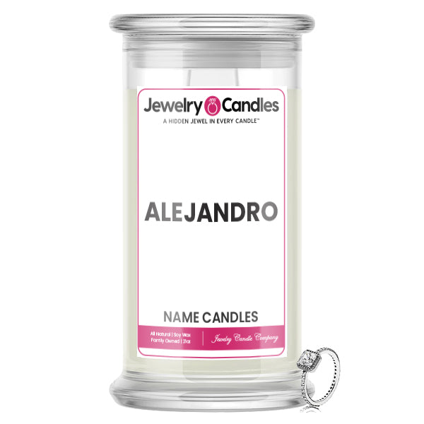ALEJANDRO Name Jewelry Candles