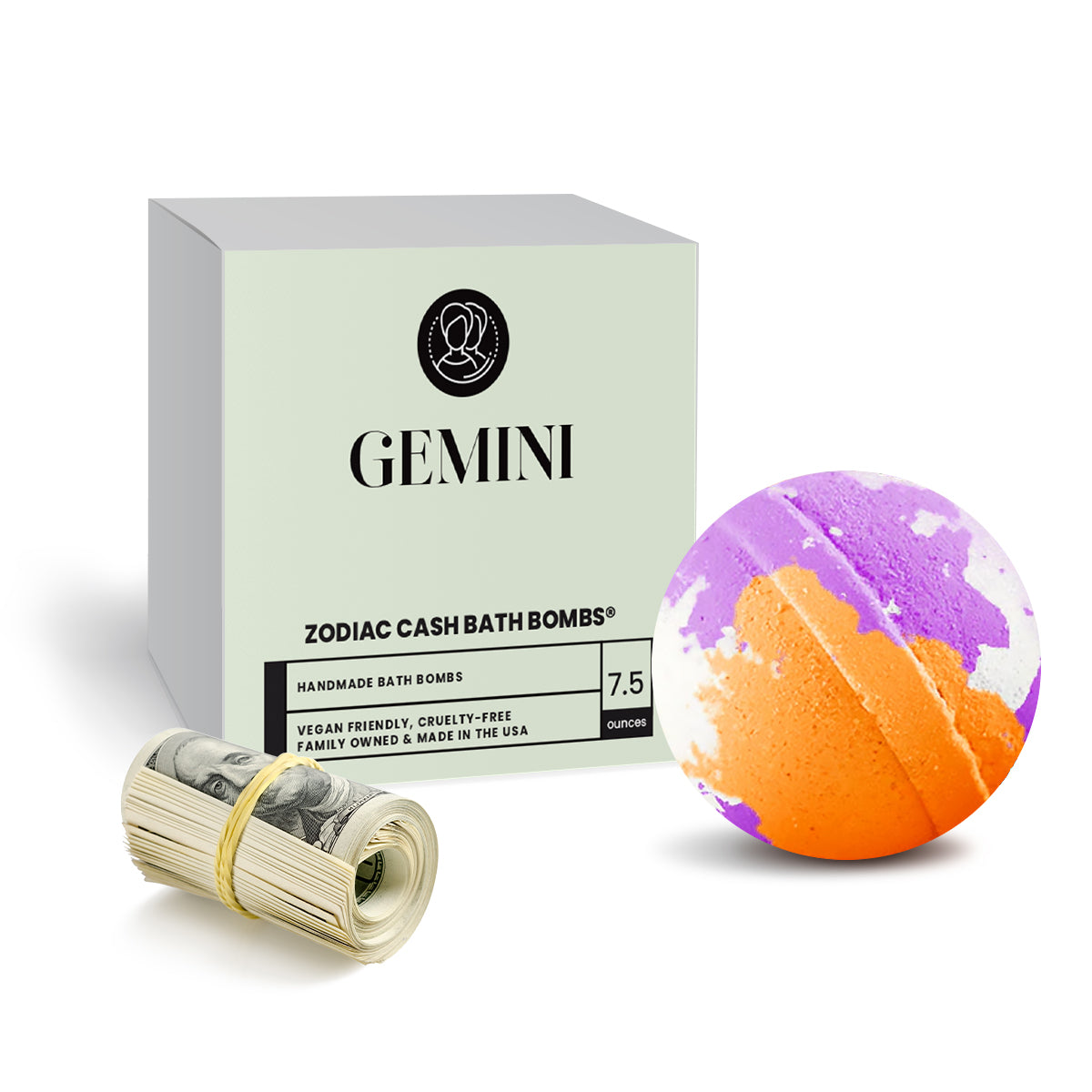 Gemini Zodiac Cash Bath Bomb