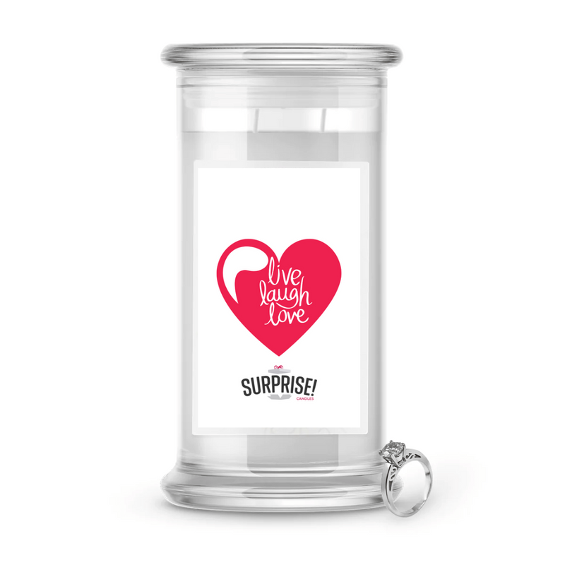 Live Laugh Love | Valentine's Day Surprise Jewelry Candles