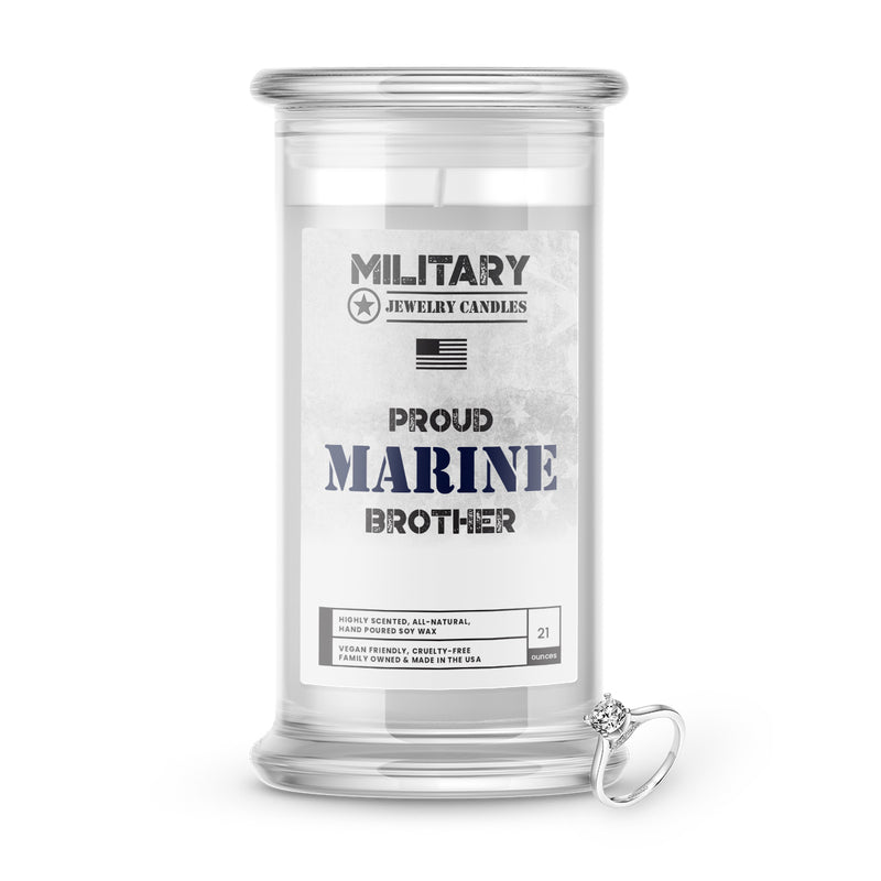 Proud MARINE Brother | Military Jewelry Candles