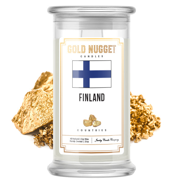 Finland Countries Gold Nugget Candles