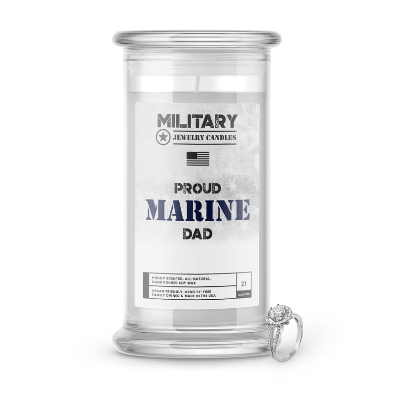 Proud MARINE Dad | Military Jewelry Candles