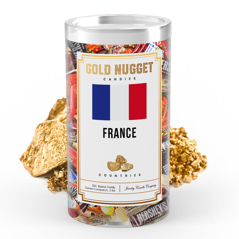 France Countries Gold Nugget Candy