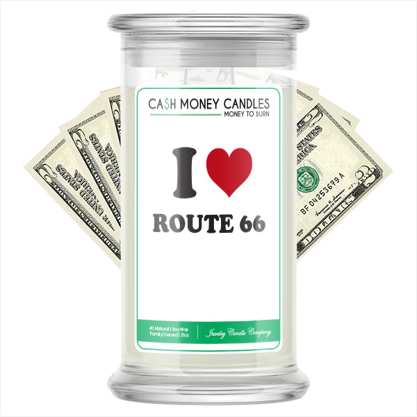 I Love ROUTE 66 Landmark Cash Candles