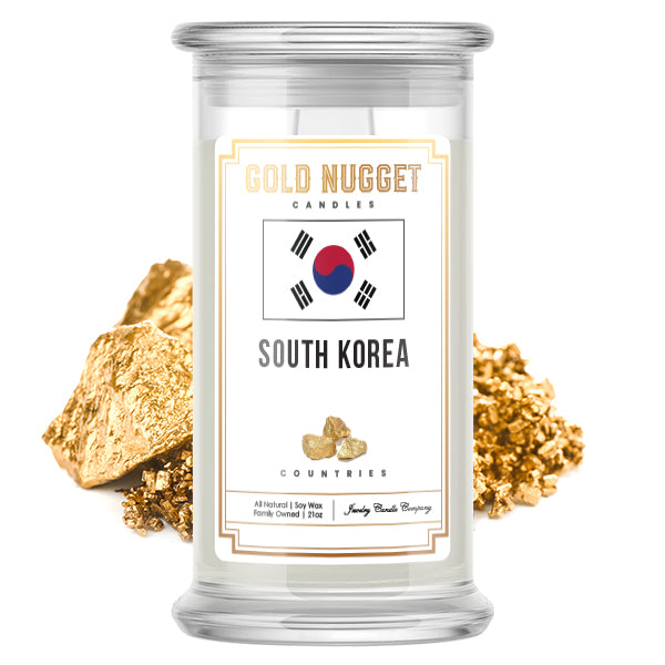 South Korea Countries Gold Nugget Candles