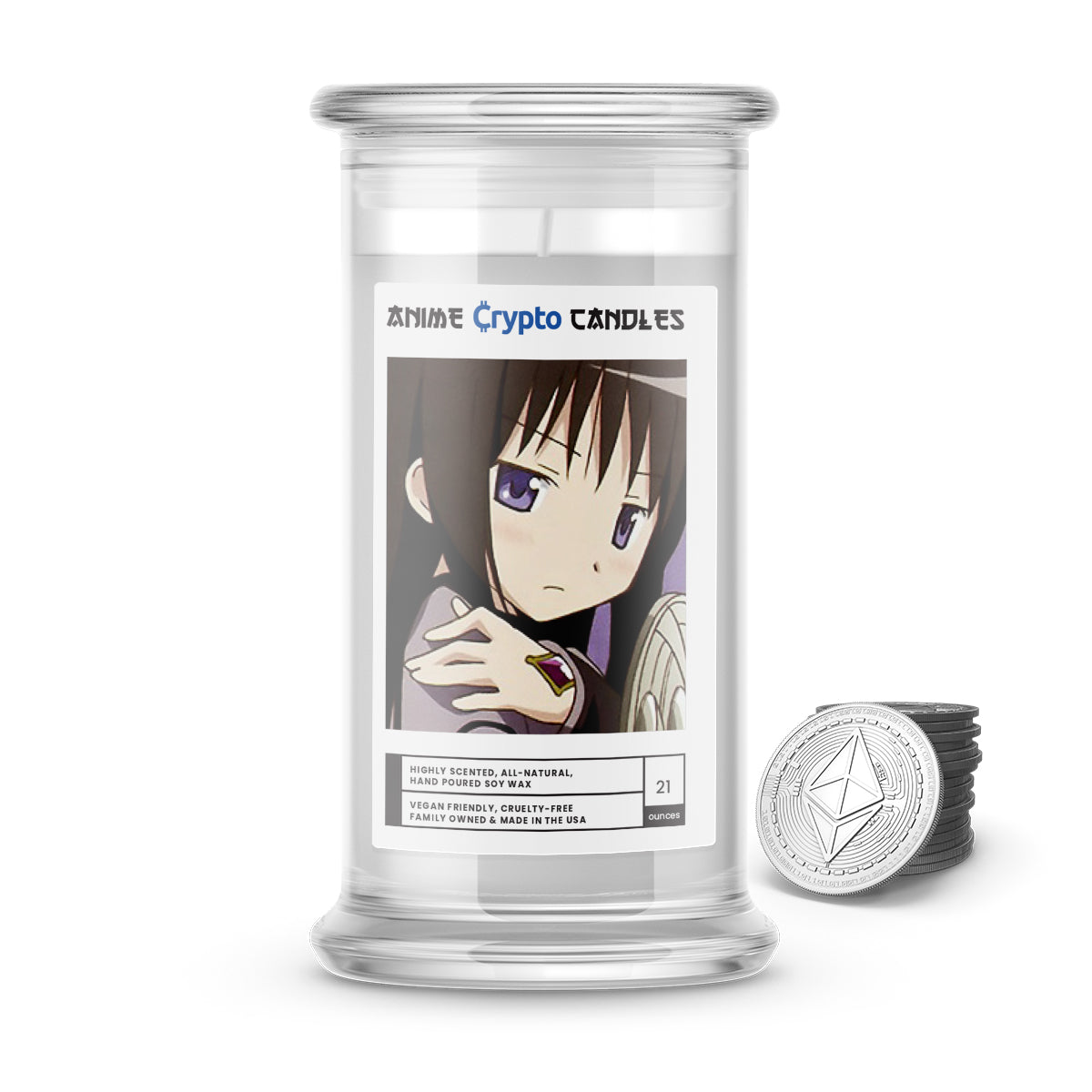 Akemi, Homura (暁美 ほむら) - Crypto Anime Candles