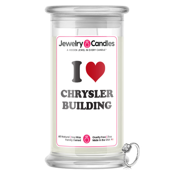 I Love CHRYSLER BUILDING Landmark Jewelry Candles