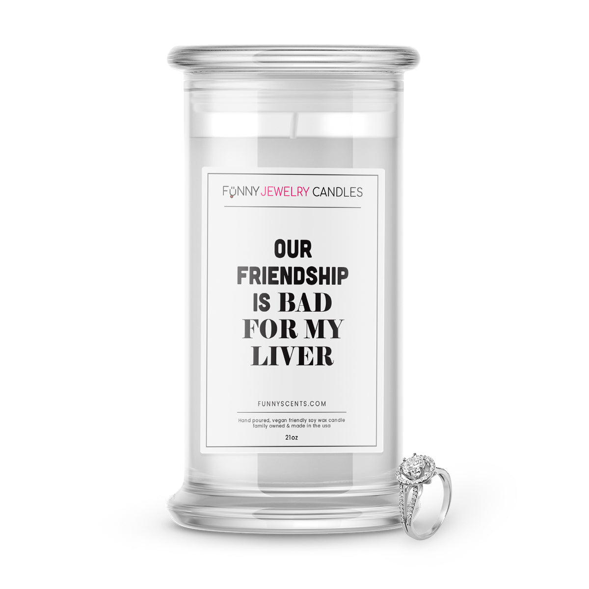 Our Friendship is bad for Liver Jewelry Funny Candles