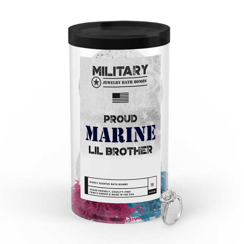 Proud MARINE Lil Brother | Military Jewelry Bath Bombs