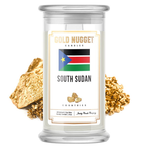 South Sudan Countries Gold Nugget Candles