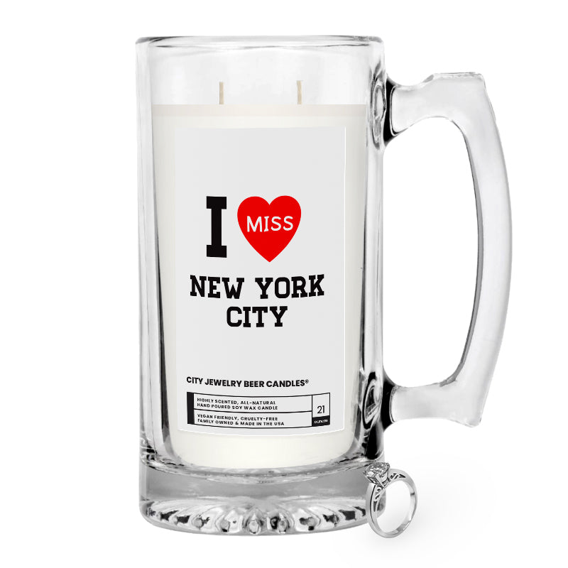 I miss New York City Jewelry Beer Candles