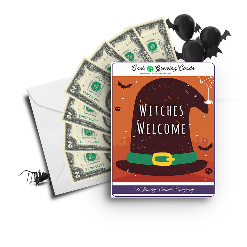 Witches Welcome Cash Greetings Card