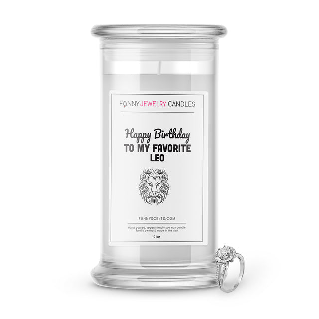 happy birthday leo jewelry funny candle