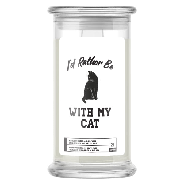 I'd rather be With My Cat Candles