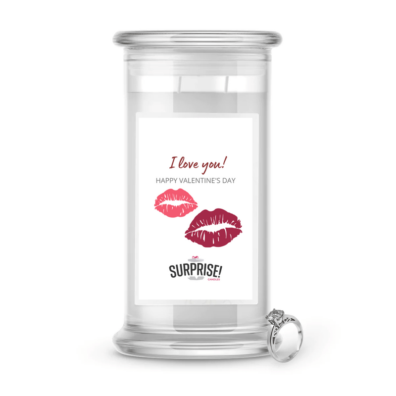 I Love you! happy valentine's day | Valentine's Day Surprise Jewelry Candles