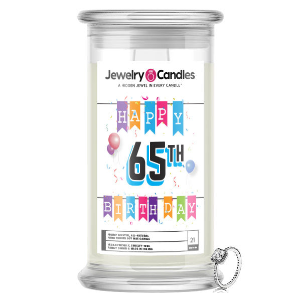 Happy 65th Birthday Jewelry Candle