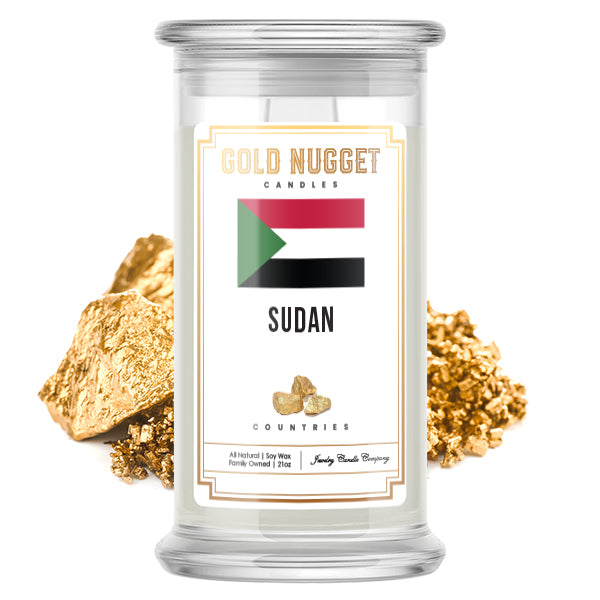 Sudan Countries Gold Nugget Candles
