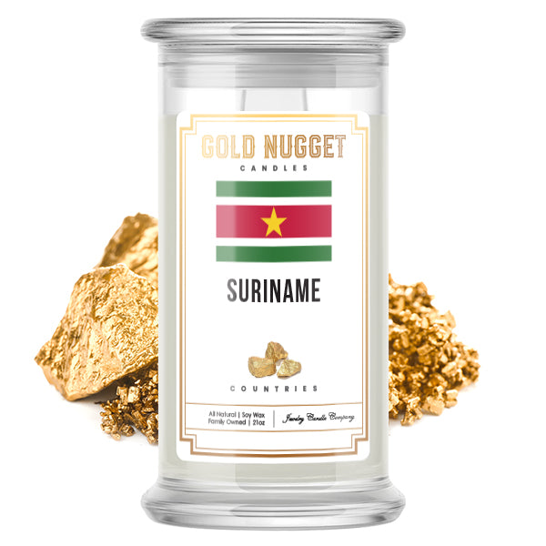 Suriname Countries Gold Nugget Candles