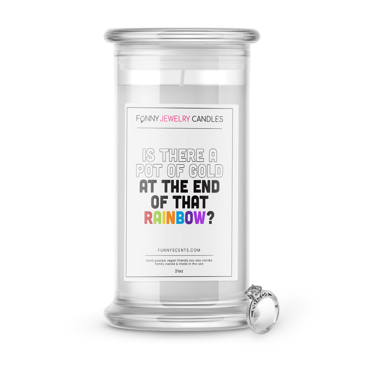 Is there a pot of gold  at the end of that Rainbow? Jewelry Funny Candles