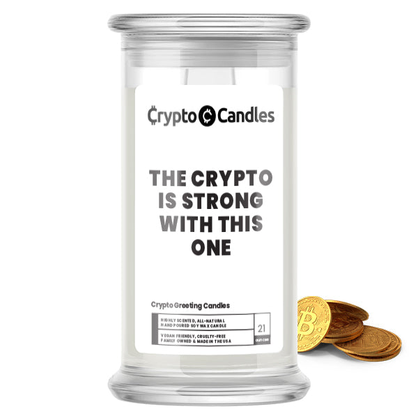 The Crypto is Strong With This One Crypto Greeting Candles