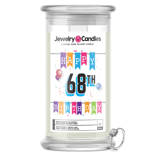 Happy 68th Birthday Jewelry Candle
