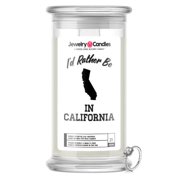 I'd rather be In California Jewelry Candles