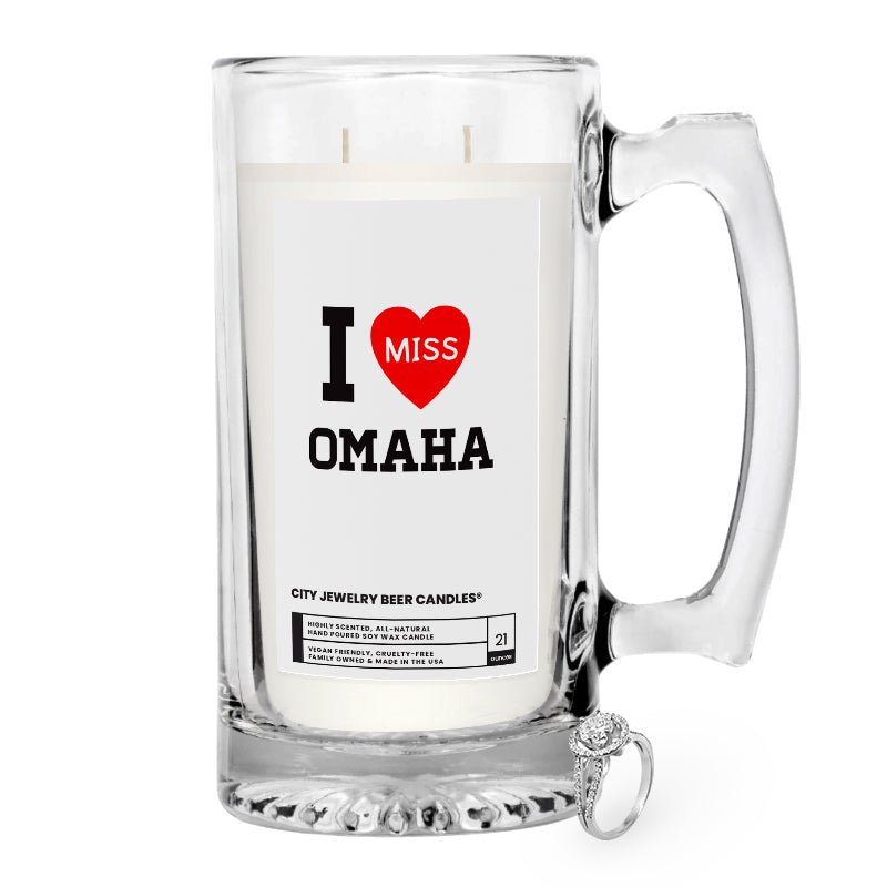 I miss Omaha City Jewelry Beer Candles