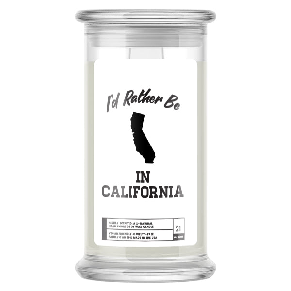 I'd rather be In California Candles