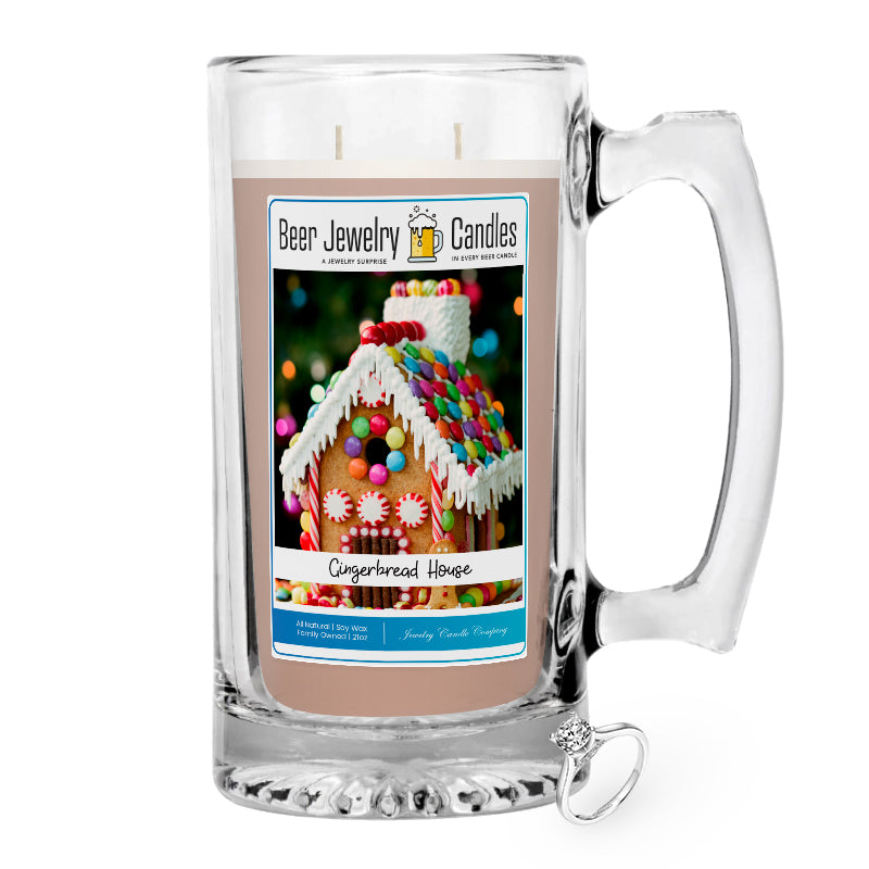 Gingerbread House Jewelry Beer Candle