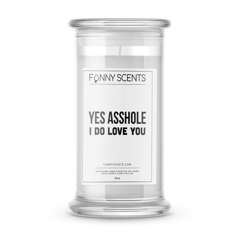 Yes Asshole I do Love you Funny Candles